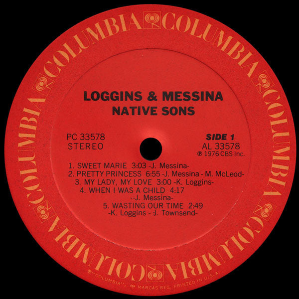 Loggins & Messina* : Native Sons (LP, Album, Pit)