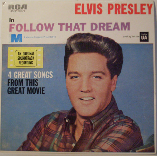Elvis Presley : Follow That Dream (7", EP, RE)