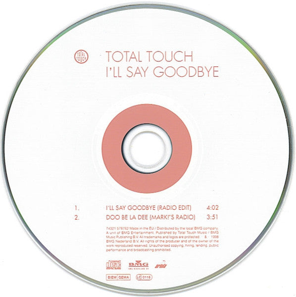 Total Touch : I'll Say Goodbye (CD, Single, Sli)