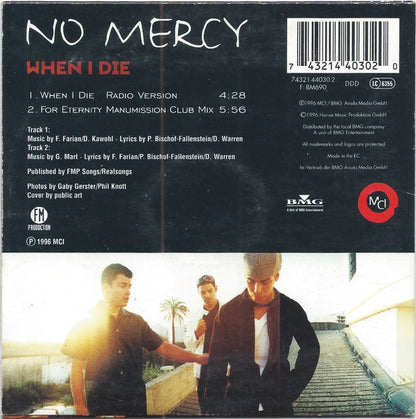 No Mercy : When I Die (CD, Single, Car)