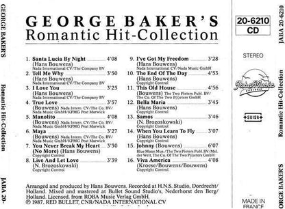 George Baker : Romantic Hit Collection (CD, Comp)