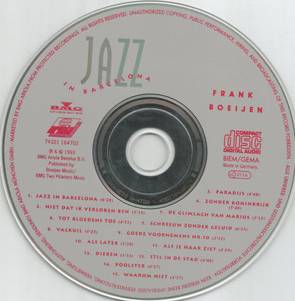 Frank Boeijen : Jazz In Barcelona (CD, Album, RP)