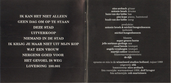 De Dijk : Niemand In De Stad (CD, Album)