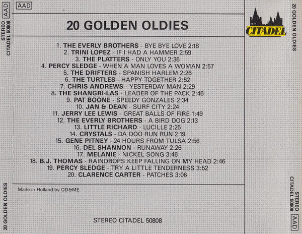 Various : 20 Golden Oldies (CD, Comp)