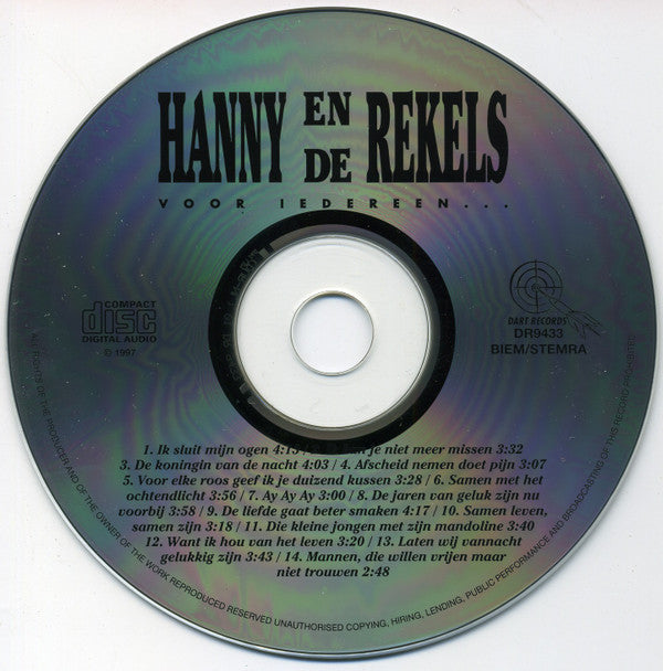 Hanny en de Rekels : Voor Iedereen ... (CD, Album)