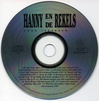 Hanny en de Rekels : Voor Iedereen ... (CD, Album)