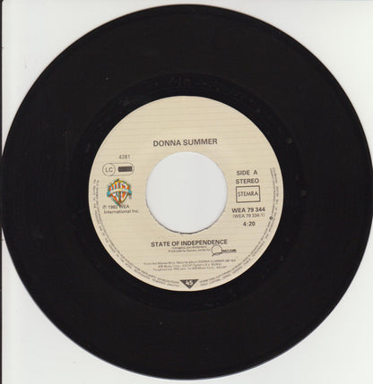 Donna Summer : State Of Independence (7", Single)