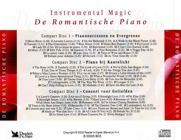 Various : De Romantische Piano (3xCD, Comp)