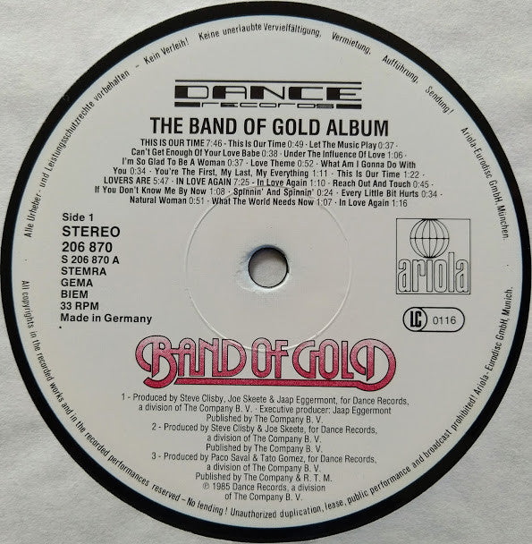 Band Of Gold : The Band Of Gold Album (LP, Album)