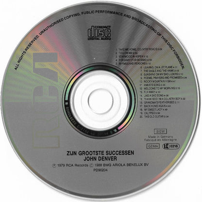 John Denver : Zijn Grootste Successen (CD, Comp)