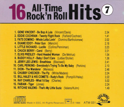 Various : 16 All-Time Rock 'n Roll Hits 7 (CD, Comp)