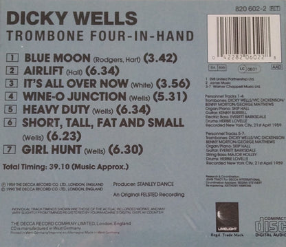 Dicky Wells* : Trombone Four-In-Hand (CD)