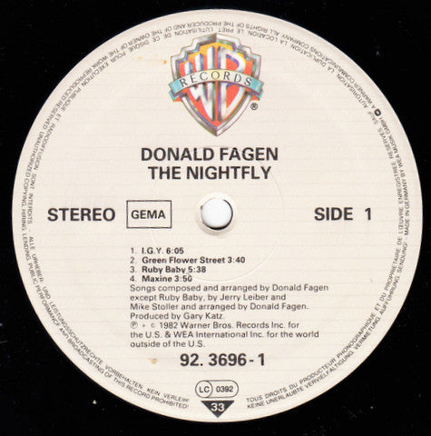 Donald Fagen : The Nightfly (LP, Album)