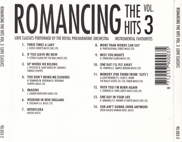 Royal Philharmonic Orchestra : Romancing The Hits Vol. 3 - Love Classics (CD)