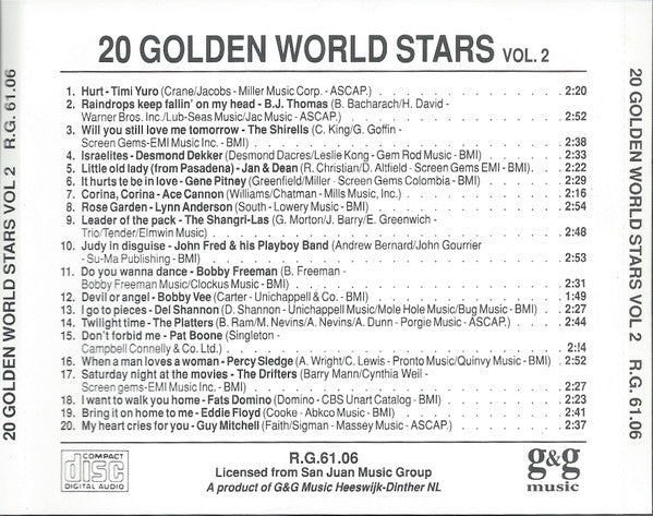 Various : 20 Golden World Stars - Vol 2 (CD, Comp)