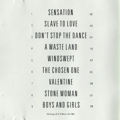 Bryan Ferry : Boys And Girls (CD, Album)
