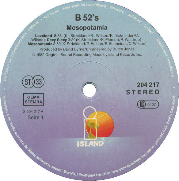 The B-52's : Mesopotamia (LP, MiniAlbum, RP)