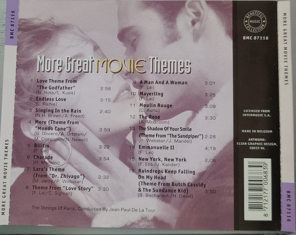 The Strings Of Paris* Conducted By Jean Paul De La Tour : More Great Movie Themes (CD, Album, RE, Art)