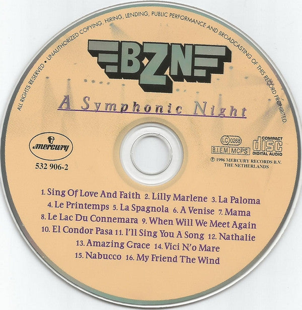 BZN : A Symphonic Night (CD, Album)