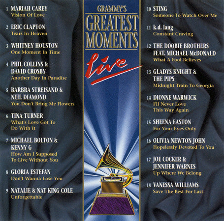 Various : Grammy's Greatest Moments Live (CD, Comp)