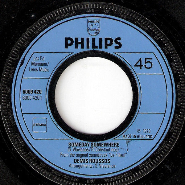 Demis Roussos : Someday Somewhere / Lost In A Dream (7", Single)