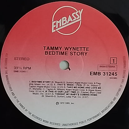 Tammy Wynette : Bedtime Story (LP, Album, RE)