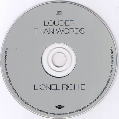 Lionel Richie : Louder Than Words (CD, Album)