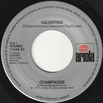 Champagne (5) : Valentino (7", Single)