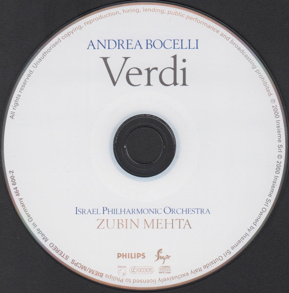 Andrea Bocelli : Verdi (CD, Album)