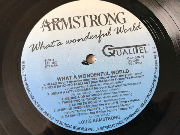 Louis Armstrong : What A Wonderful World (LP, Comp, RM)