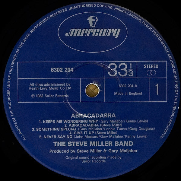 Steve Miller Band : Abracadabra (LP, Album)