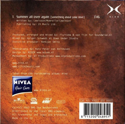 Hind : Summer All Over Again (CD, Single)