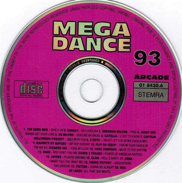 Various : Mega Dance 93 (CD, Comp)