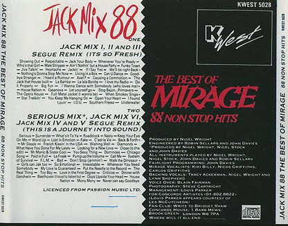 Mirage (12) : Jack Mix 88 - The Best Of Mirage - 88 Non Stop Hits (CD)