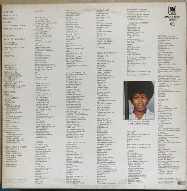 Joan Armatrading : Me Myself I (LP, Album)