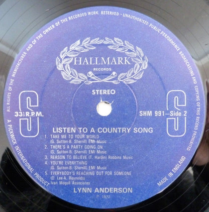 Lynn Anderson : Listen To A Country Song (LP, Album)