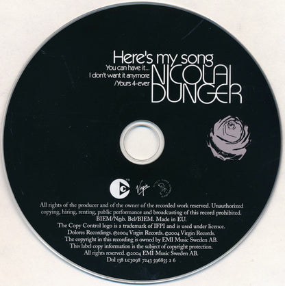 Nicolai Dunger : Here's My Song, You Can Have It...I Don't Want It Anymore, Yours 4-ever (CD, Album, Copy Prot.)