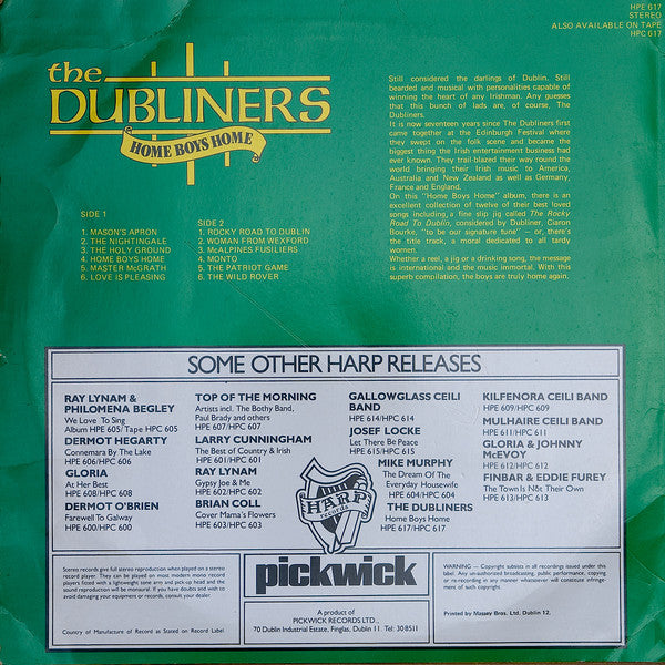 The Dubliners : Home Boys Home (LP, Comp)