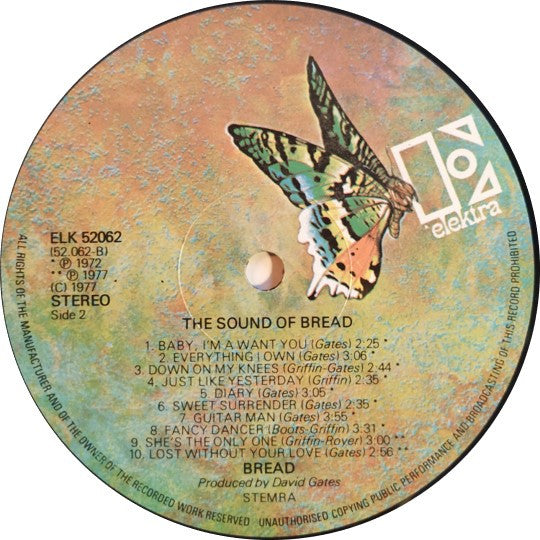 Bread : The Sound Of Bread - Their 20 Finest Songs (LP, Comp, Emb)