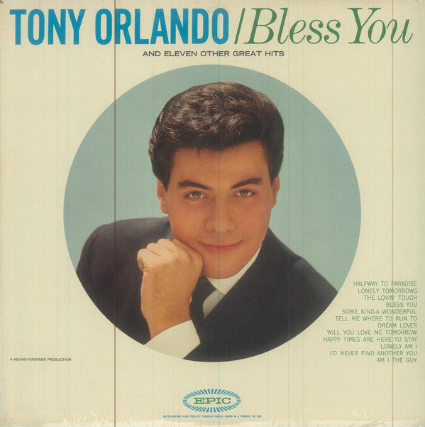 Tony Orlando : Bless You And 11 Other Great Hits (LP, Album, Mono)