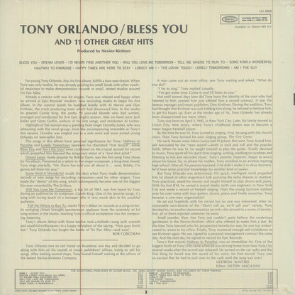 Tony Orlando : Bless You And 11 Other Great Hits (LP, Album, Mono)