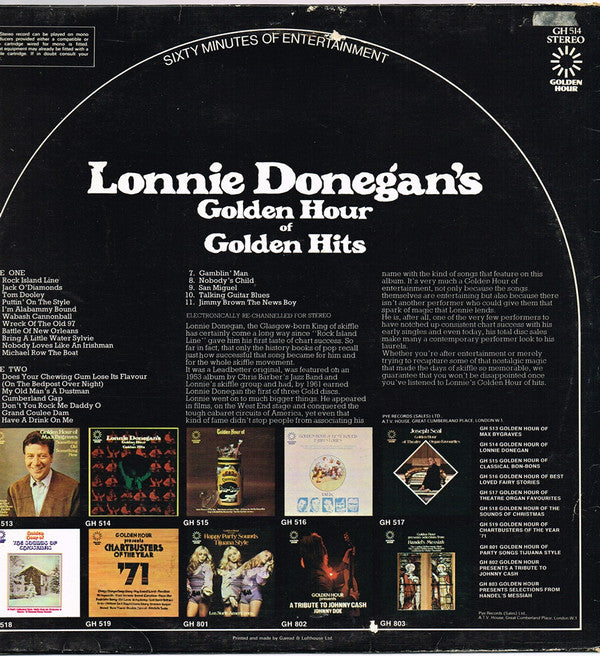 Lonnie Donegan : Lonnie Donegan's Golden Hour Of Golden Hits (LP, Comp)