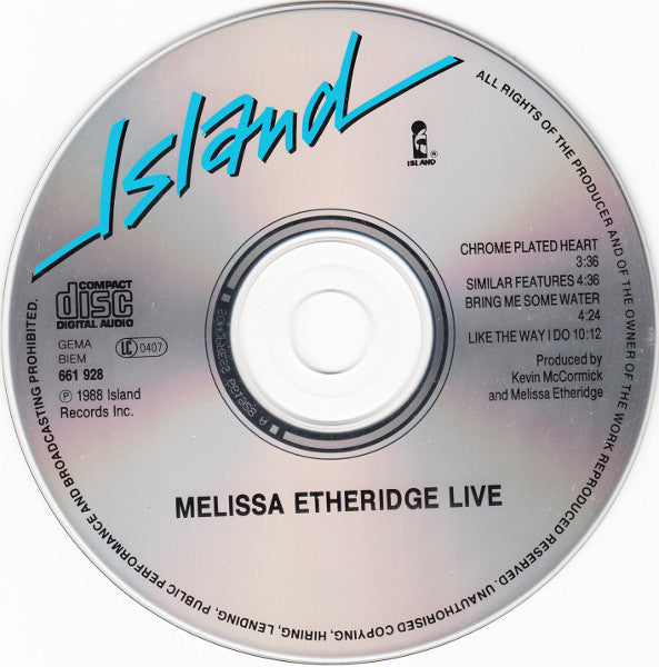 Melissa Etheridge : Live (CD, EP)