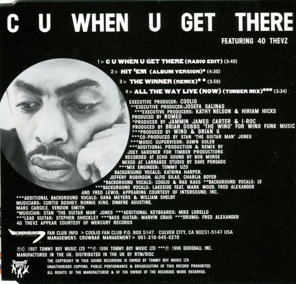 Coolio Featuring 40 Thevz : C U When U Get There (CD, Single, CD2)