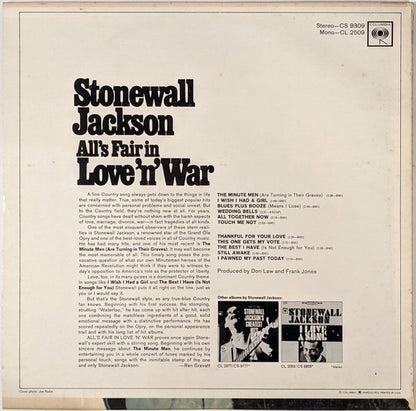 Stonewall Jackson : All's Fair In Love 'n' War (LP, Album)