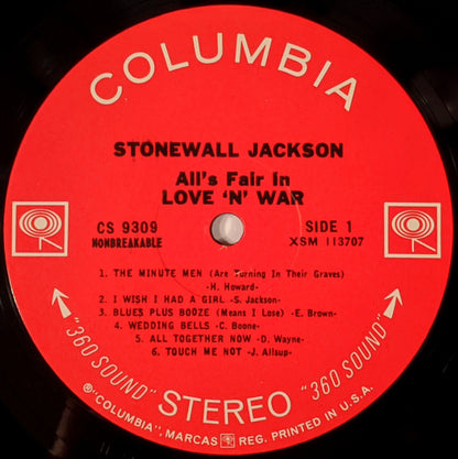 Stonewall Jackson : All's Fair In Love 'n' War (LP, Album)