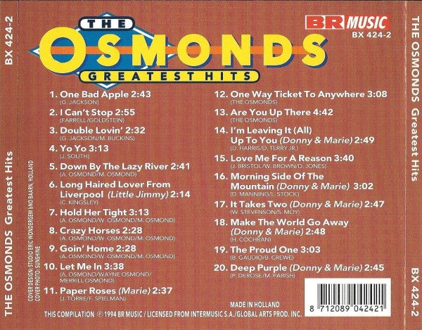 The Osmonds : Greatest Hits (CD, Comp)