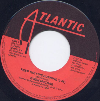 Gwen McCrae : Keep The Fire Burning (7", Single)