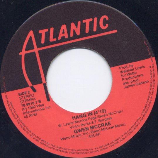 Gwen McCrae : Keep The Fire Burning (7", Single)