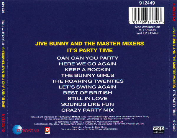 Jive Bunny And The Mastermixers : It's Party Time (CD, Album)